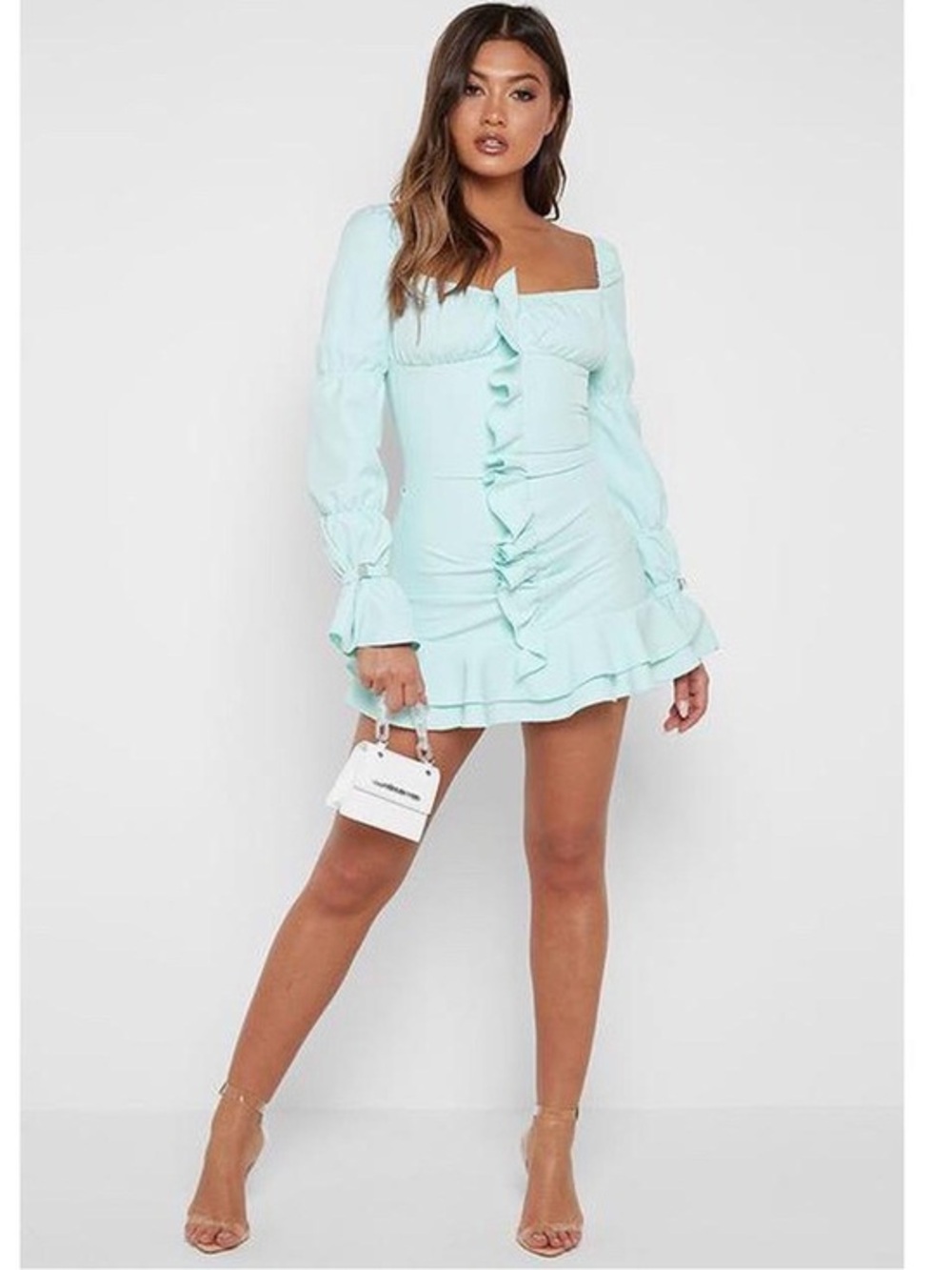 Maniere De Voir Mint Ruffled Dress